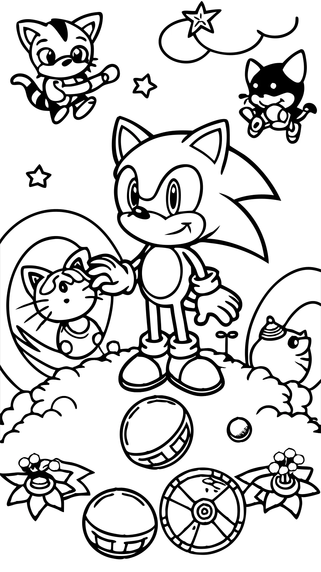 Páginas para colorear de películas de Sonic